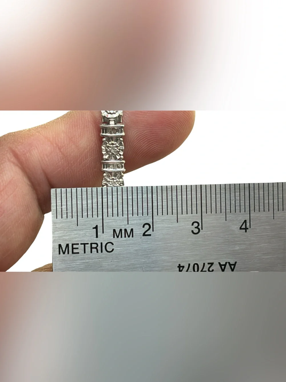 Sterling Silver and Diamond Tennis Bracelet